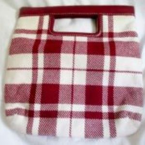 Banana Republic Bags - NEW BANANA REPUBLIC Wool Leather TOTE Clutch Plaid Banana Republic Bags - NEW BANANA REPUBLIC Wool Leather TOTE Clutch Plaid